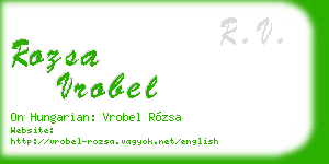 rozsa vrobel business card